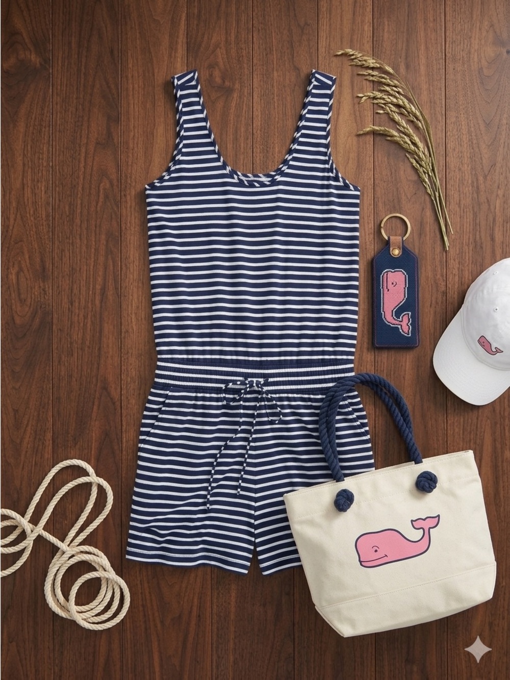 Vineyard Vines Striped Sleeveless Romper